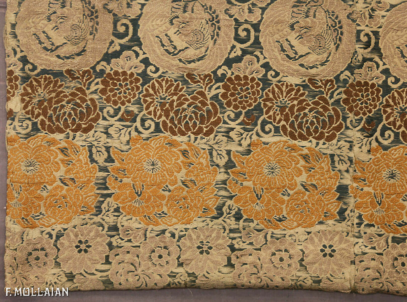 Long Antique Silk Japanese Textile n°:69998762